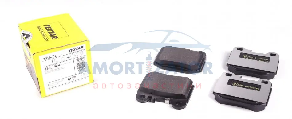 Комплект гальмівних колодок задн, MERCEDES M (W163) MASERATI GRANSPORT, QUATTROPORTE V 2.7D-5.4 02.98- TEXTAR 2315702 (фото 1)