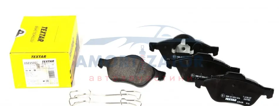 Комплект гальмівних колодок передн, RENAULT LAGUNA, LAGUNA II, LAGUNA III, MEGANE II, SCENIC II, TWINGO II, WIND 1.2-2.0D 03.01-12.15 TEXTAR 2321502 (фото 1)