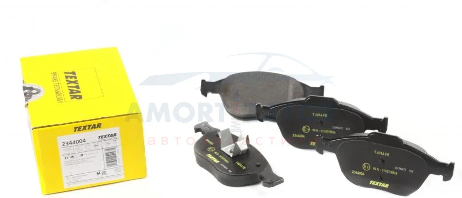 Комплект гальмівних колодок передн, FORD FIESTA V, FOCUS I, TOURNEO CONNECT, TRANSIT CONNECT 1.4D-2.0 11.01-12.13 TEXTAR 2344004 (фото 1)