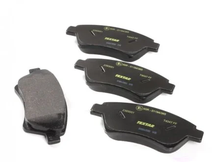 Комплект гальмівних колодок передн, RENAULT GRAND SCENIC II, KANGOO, KANGOO EXPRESS, MEGANE II, SCENIC II 1.4-2.0D 10.01- TEXTAR 2393001