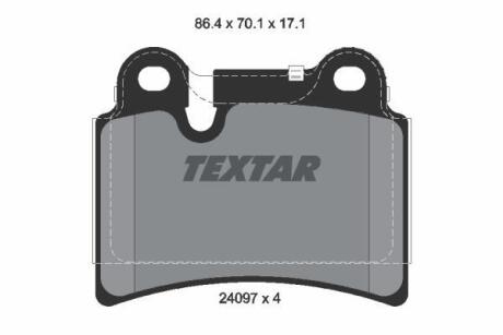 Комплект гальмівних колодок TEXTAR 2409701
