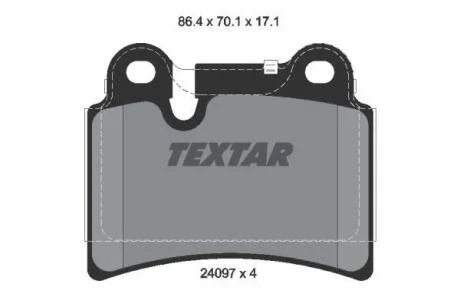 Комплект гальмівних колодок TEXTAR 2409701