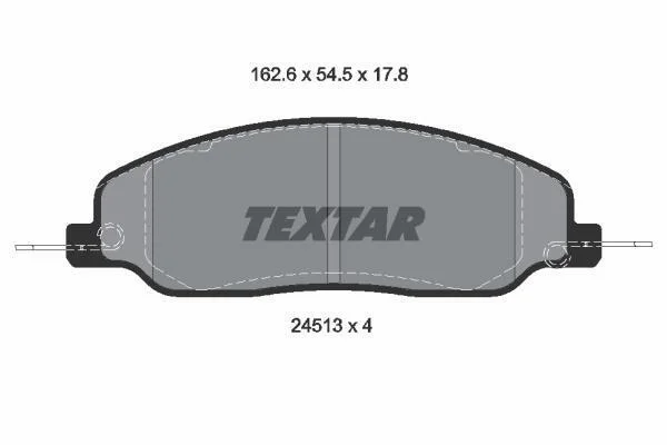 Комплект гальмівних колодок передн, FORD USA MUSTANG 3.7-5.4 01.04- TEXTAR 2451301 (фото 1)