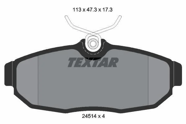 Комплект гальмівних колодок задн, FORD USA MUSTANG 3.7-5.4 12.04- TEXTAR 2451401 (фото 1)