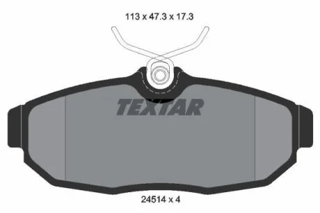 Комплект гальмівних колодок задн, FORD USA MUSTANG 3.7-5.4 12.04- TEXTAR 2451401