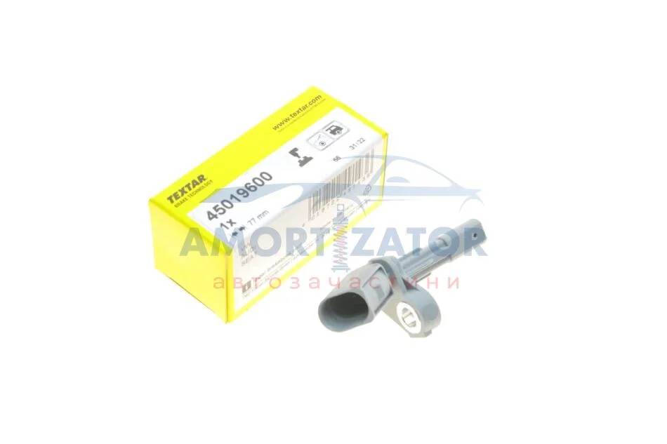 Датчик ABS задн прав AUDI Q3 SEAT ALHAMBRA SKODA SUPERB II, YETI VW BEETLE, CC B7, EOS, GOLF VI, JETTA IV, PASSAT ALLTRACK B7, PASSAT B6, PASSAT B7, SCIROCCO III, SHARAN 1.2-3.6 03.06-12.22 TEXTAR 45019600 (фото 1)
