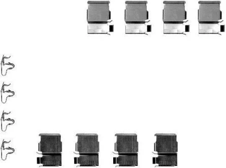 Монтажний набір гальмівних колодок задн HYUNDAI XG LEXUS GX, LX TOYOTA 4 RUNNER IV, 4 RUNNER V, FJ CRUISER, FORTUNER, LAND CRUISER, LAND CRUISER 200, LAND CRUISER 80 2.4D-5.7 01.90- TEXTAR 82050200