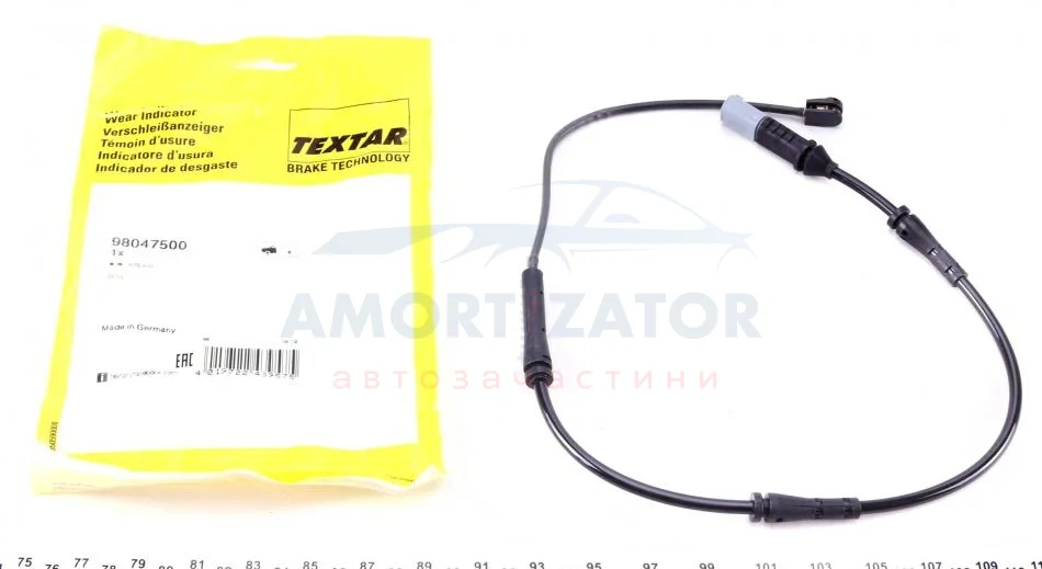 Датчик зносу гальмівних колодок TEXTAR 98047500 (фото 1)