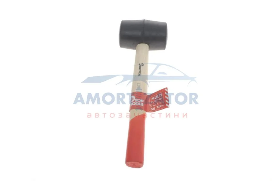 Киянка гумова, 50 г, 55 мм, рукоятка дерев\'яна TOP TOOLS 02A320 (фото 1)