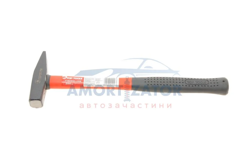 Молоток слюсарний 200 г, ручка з скловолокна TOP TOOLS 02A902 (фото 1)