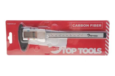 Штангенциркуль цифровий 150 мм, композит із вуглецевого волокна TOP TOOLS 31C6211