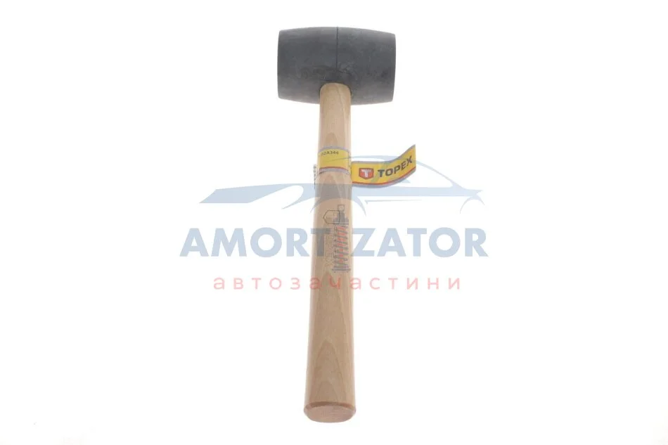 Киянка гумова, 58 мм, 450 г, рукоятка дерев\'яна TOPEX 02A344 (фото 1)