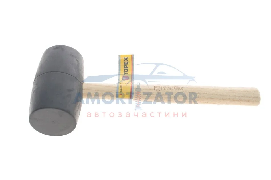 Киянка гумова, 72 мм, 900 г, рукоятка дерев\'яна TOPEX 02A347 (фото 1)