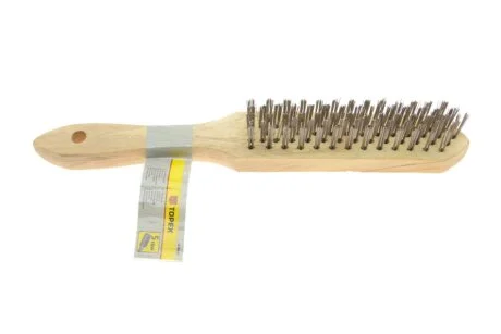 Щітка дротяна, 5 рядів, дерев\'яна рукоятка TOPEX 14A615