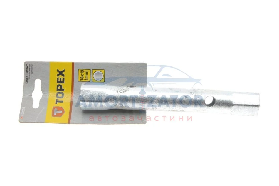 Ключ торцевий двосторонній трубчастий 18 х 19 мм TOPEX 35D936 (фото 1)