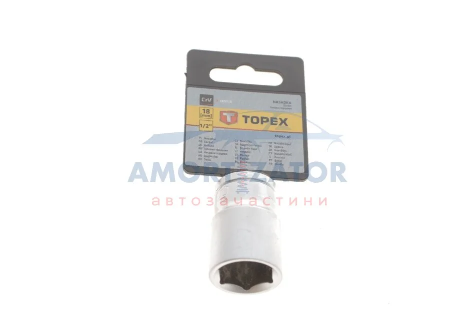 Головка змінна 6-гранна 1/2", 18 мм TOPEX 38D718 (фото 1)