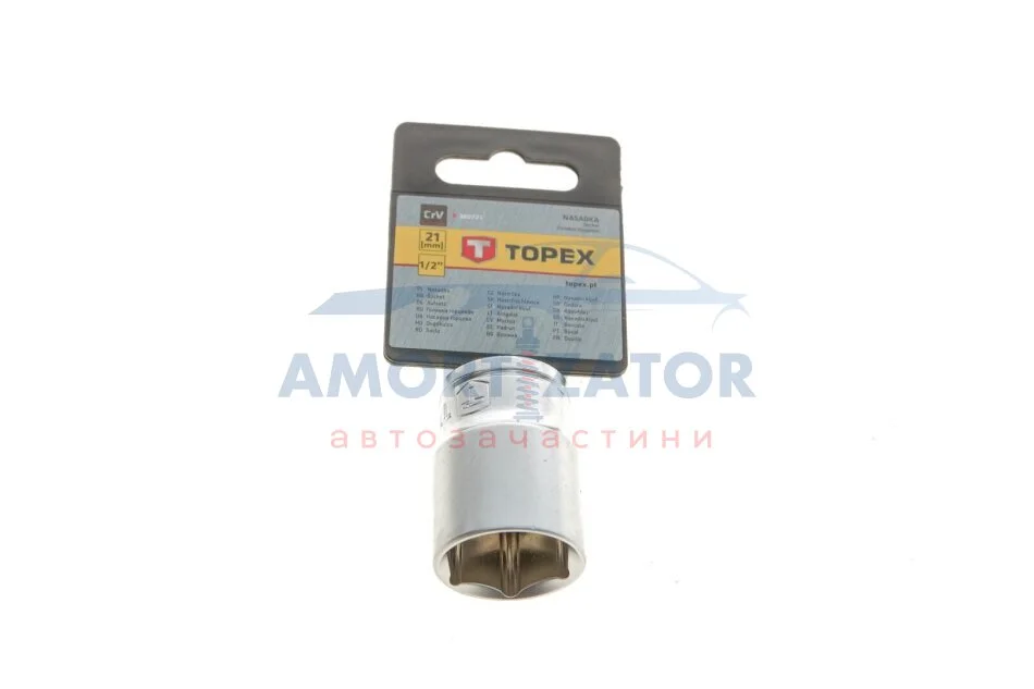 Головка змінна 6-гранна 1/2", 21 мм TOPEX 38D721 (фото 1)