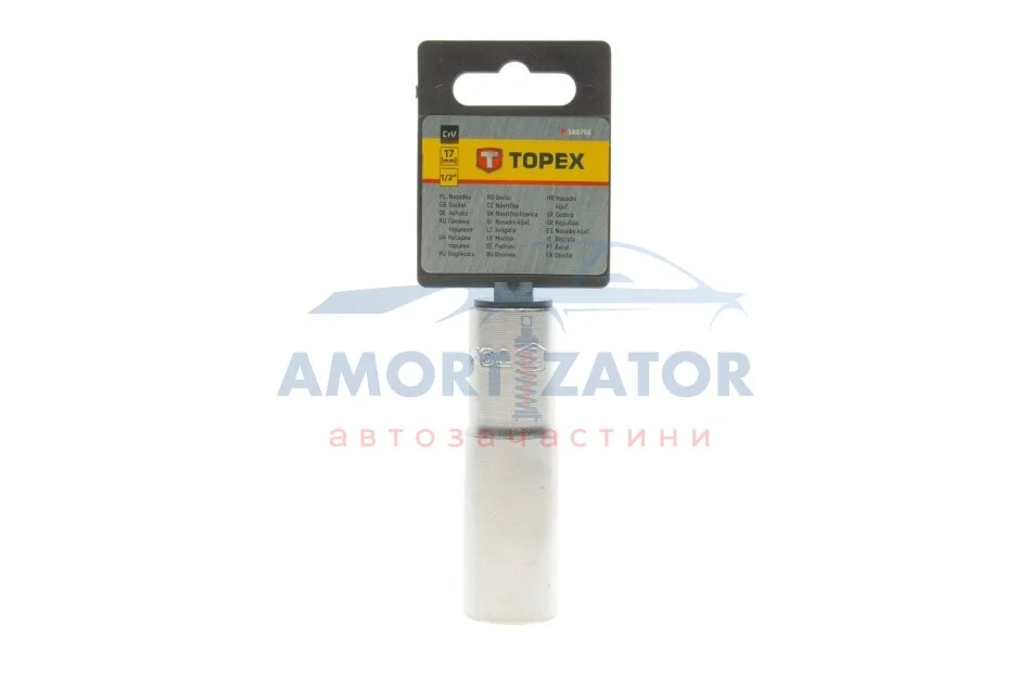 Головка змінна 6-гранна довга 1/2", 17 мм TOPEX 38D756 (фото 1)