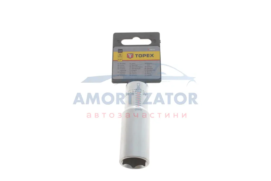 Головка змінна 6-гранна довга 1/2", 19 мм TOPEX 38D757 (фото 1)