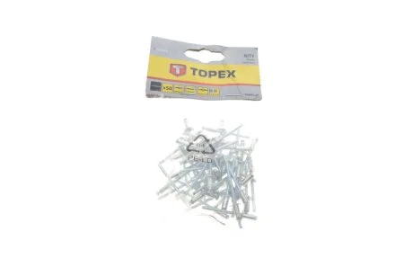 Заклепка з недорогоцінних металів, трубчаста TOPEX 43E401