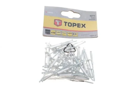Заклепка з недорогоцінних металів, трубчаста TOPEX 43E405