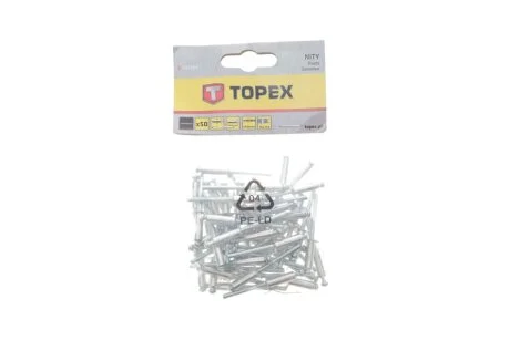 Заклепка з недорогоцінних металів, трубчаста TOPEX 43E504