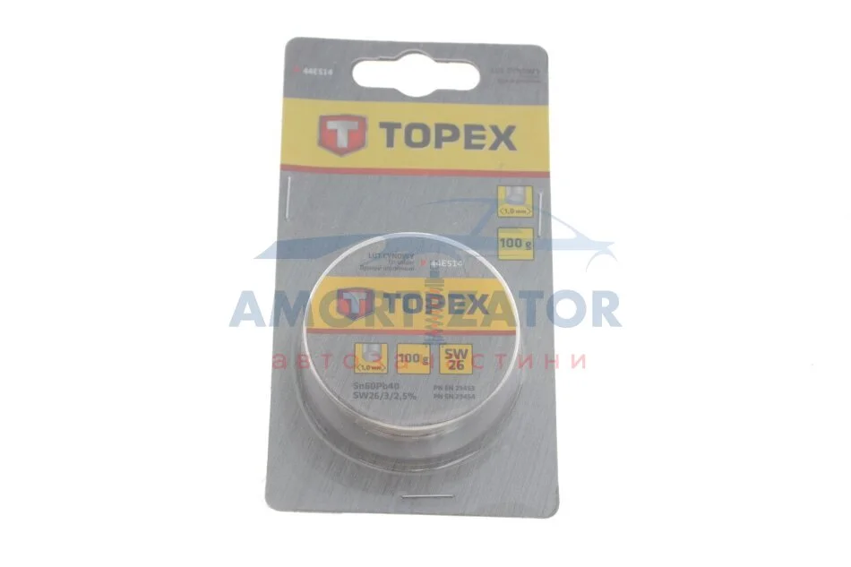 Припій олов\'яний 60%Sn, дріт 1.0 мм,100 г TOPEX 44E514 (фото 1)