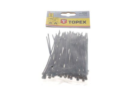 Хомути 2.5 x 100 мм, 100 шт. чорний TOPEX 44E970