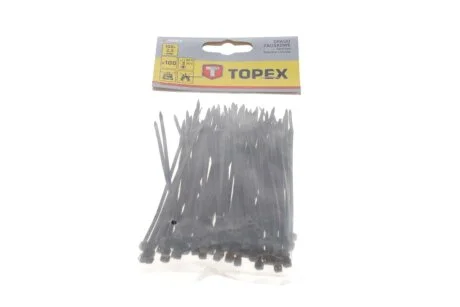 Хомути 2.5 x 100 мм, 100 шт. чорний TOPEX 44E970