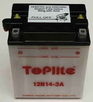 Мотоакумулятор TOPLITE 12N143A (фото 1)