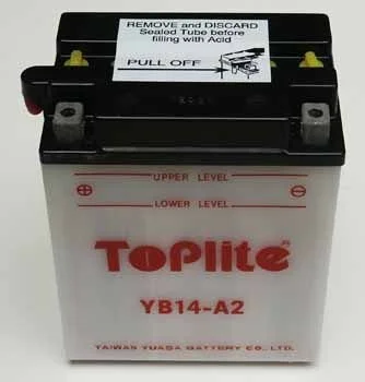 Мотоакумулятор TOPLITE YB14A2 (фото 1)