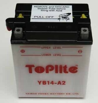 Мотоакумулятор TOPLITE YB14-A2