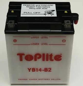 Мотоакумулятор TOPLITE YB14B2 (фото 1)