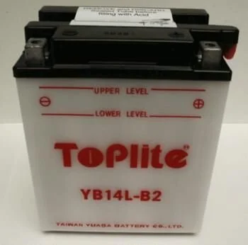 Мотоакумулятор TOPLITE YB14LB2 (фото 1)