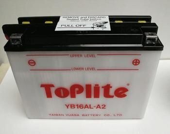 Мотоакумулятор TOPLITE YB16AL-A2