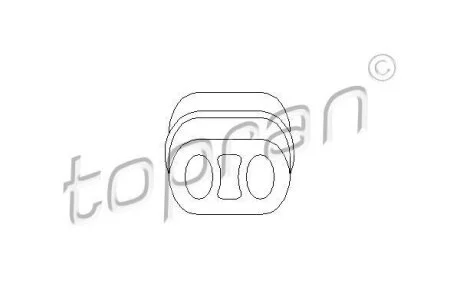 Кронштейн кріплення глушника Opel Omega B/Vektra B/Astra G TOPRAN / HANS PRIES 205 065
