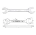 (EN) Double open end wrench 1 шт, HEX: 21x23, кут: 15° TOPTUL AAEJ2123 (фото 3)