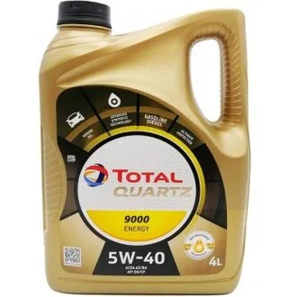 Олива моторна QUARTZ 9000 ENERGY 5W-40 4л TOTAL 170323