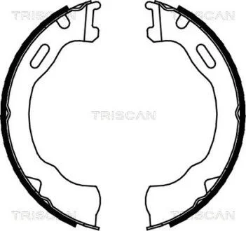 Комплект гальмівних колодок, Стоянкове гальмо TRISCAN 810080007
