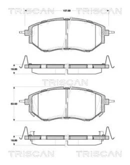 Колодки гальмівні передні TRISCAN 811068182