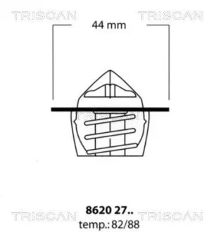 DAEWOO термостат t-88C Matiz, Suzuki Baleno, Chevrolet Aveo TRISCAN 8620 2782