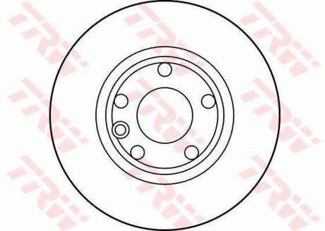 Диск гальмівний передн лів/прав VW CALIFORNIA T4 CAMPER, TRANSPORTER T4 1.8-2.8 07.90-06.03 TRW DF2665