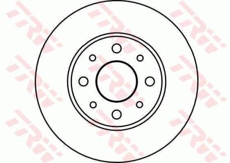 Диск гальмівний передн лів/прав ALFA ROMEO 145, 146 FIAT MAREA, PALIO, SIENA 1.0-1.9D 10.94- TRW DF4037