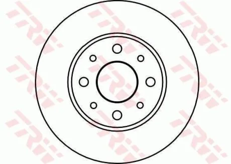 Диск гальмівний передн лів/прав ALFA ROMEO 145, 146 FIAT MAREA, PALIO, SIENA 1.0-1.9D 10.94- TRW DF4037