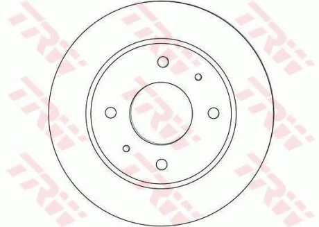 Диск гальмівний задн лів/прав MITSUBISHI COLT, COLT CZC VI, COLT VI SMART FORFOUR 1.1-1.5D 01.04-06.12 TRW DF4463