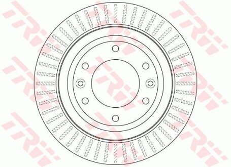 Диск гальмівний задн Лів/Прав HYUNDAI H-1 CARGO, H-1 TRAVEL 2.4/2.5D 02.08- TRW DF6350