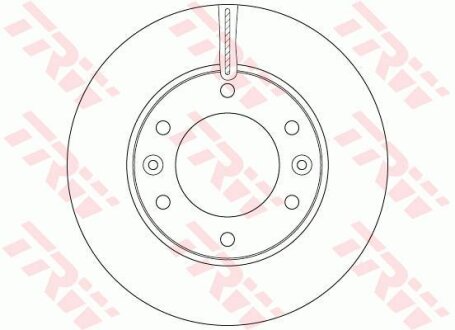 Диск гальмівний передн Лів/Прав HYUNDAI H-1 CARGO, H-1 TRAVEL 2.4/2.5D 02.08- TRW DF6446