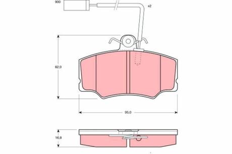 Гальмівні колодки, дискові TRW GDB1045