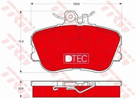 Гальмівні колодки, дискові TRW GDB1094DTE