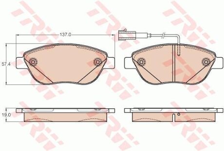 Колодки гальмівні дискові TRW GDB2001